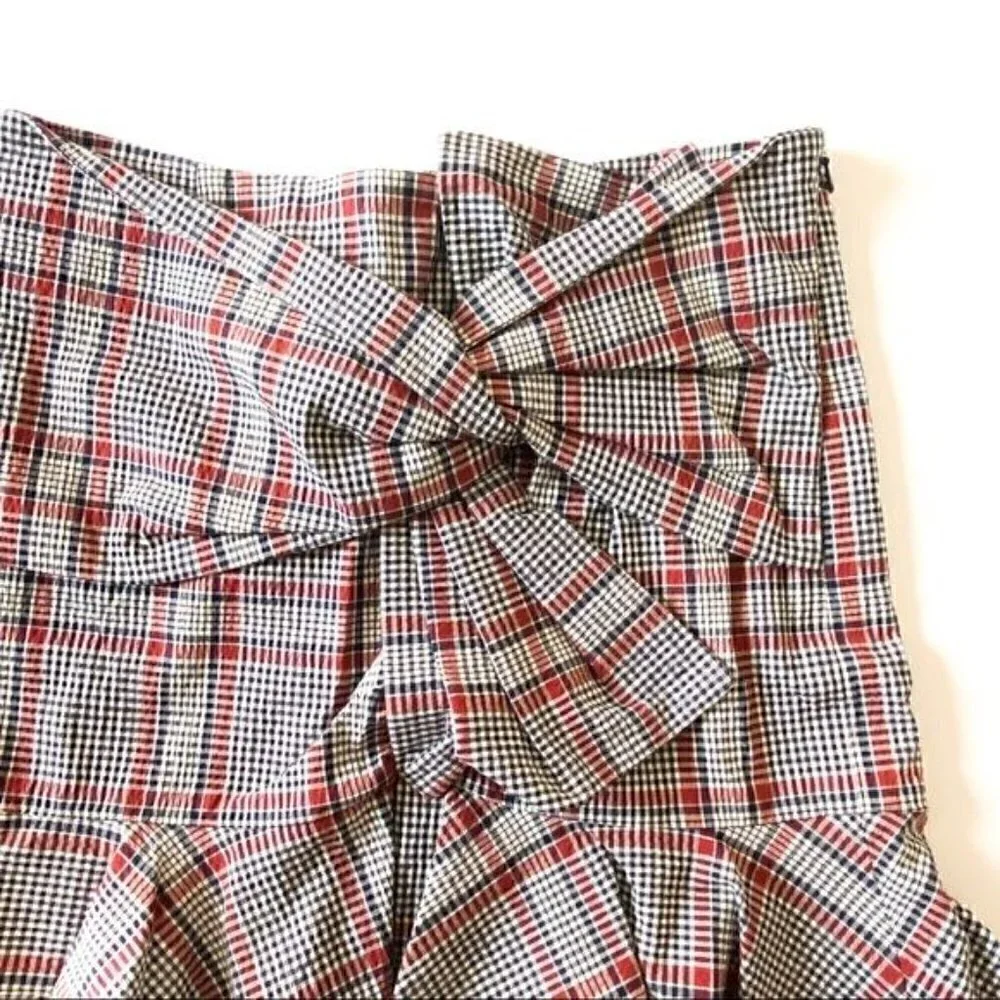 NWT Veronica Beard Picnic Plaid Print Skirt size 0